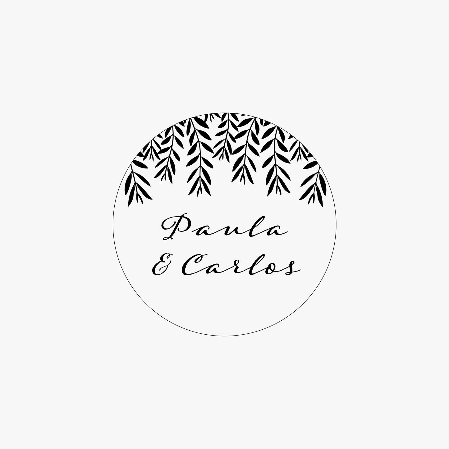 Sello de madera "Black Leaves"