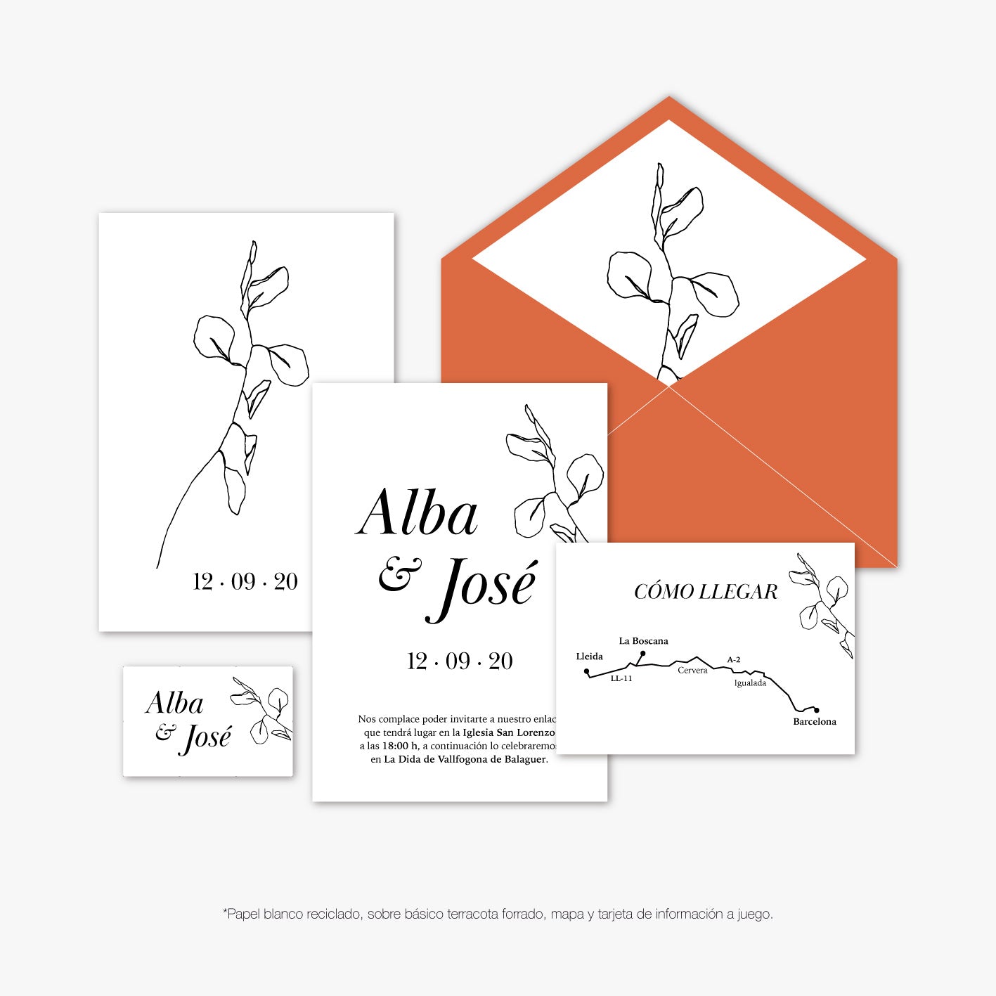 Invitación "Eucalyptus"