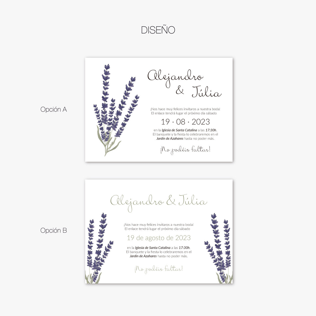 Invitación "Lavender"