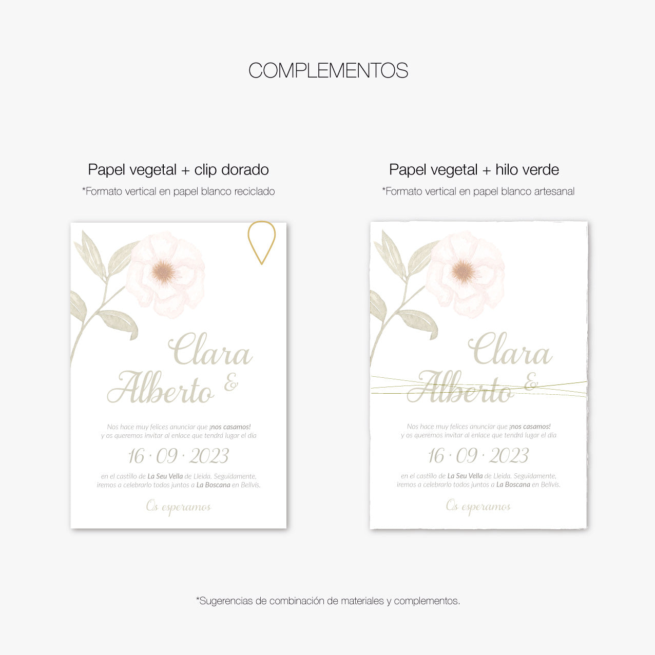 Invitación "Tender"