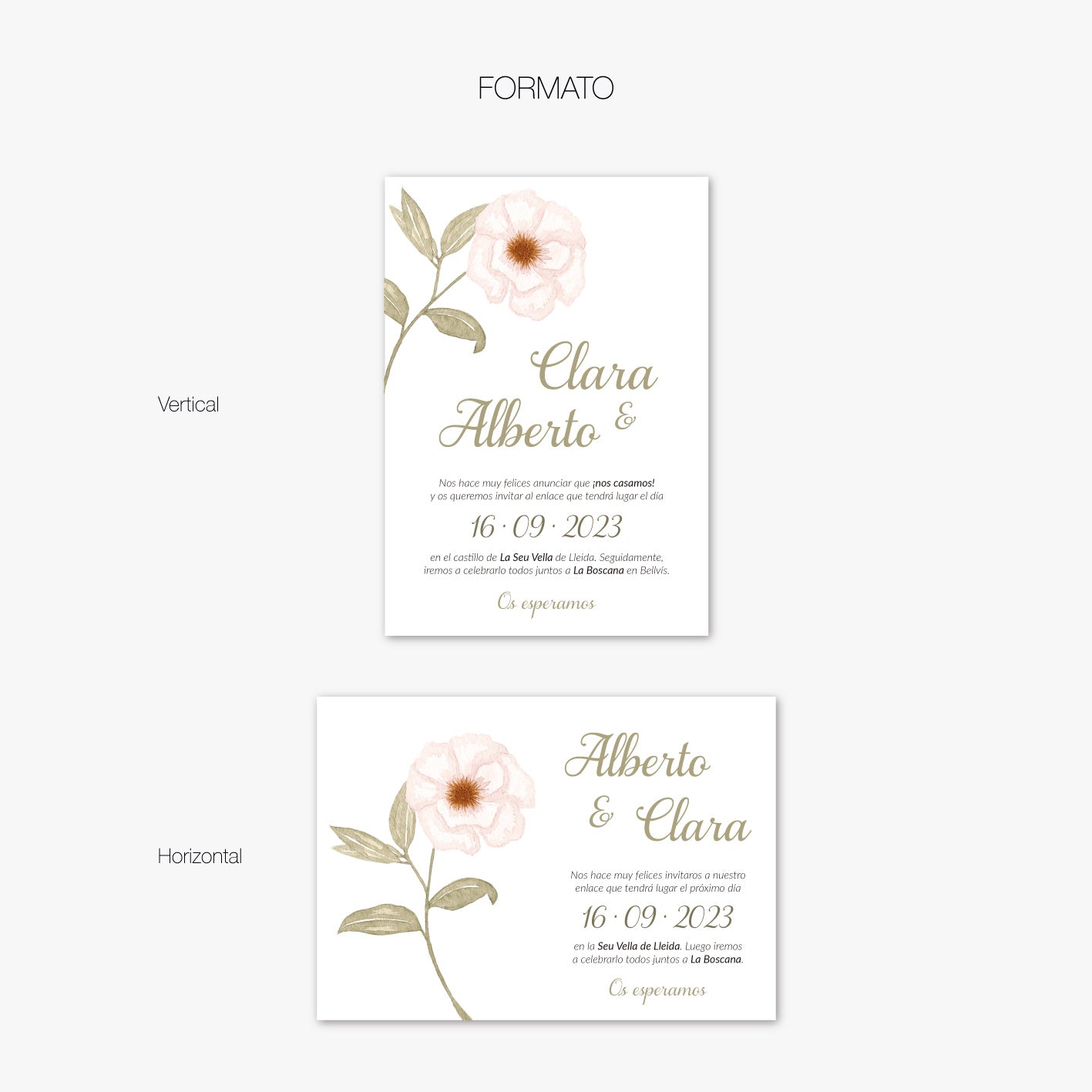 Invitación "Tender"