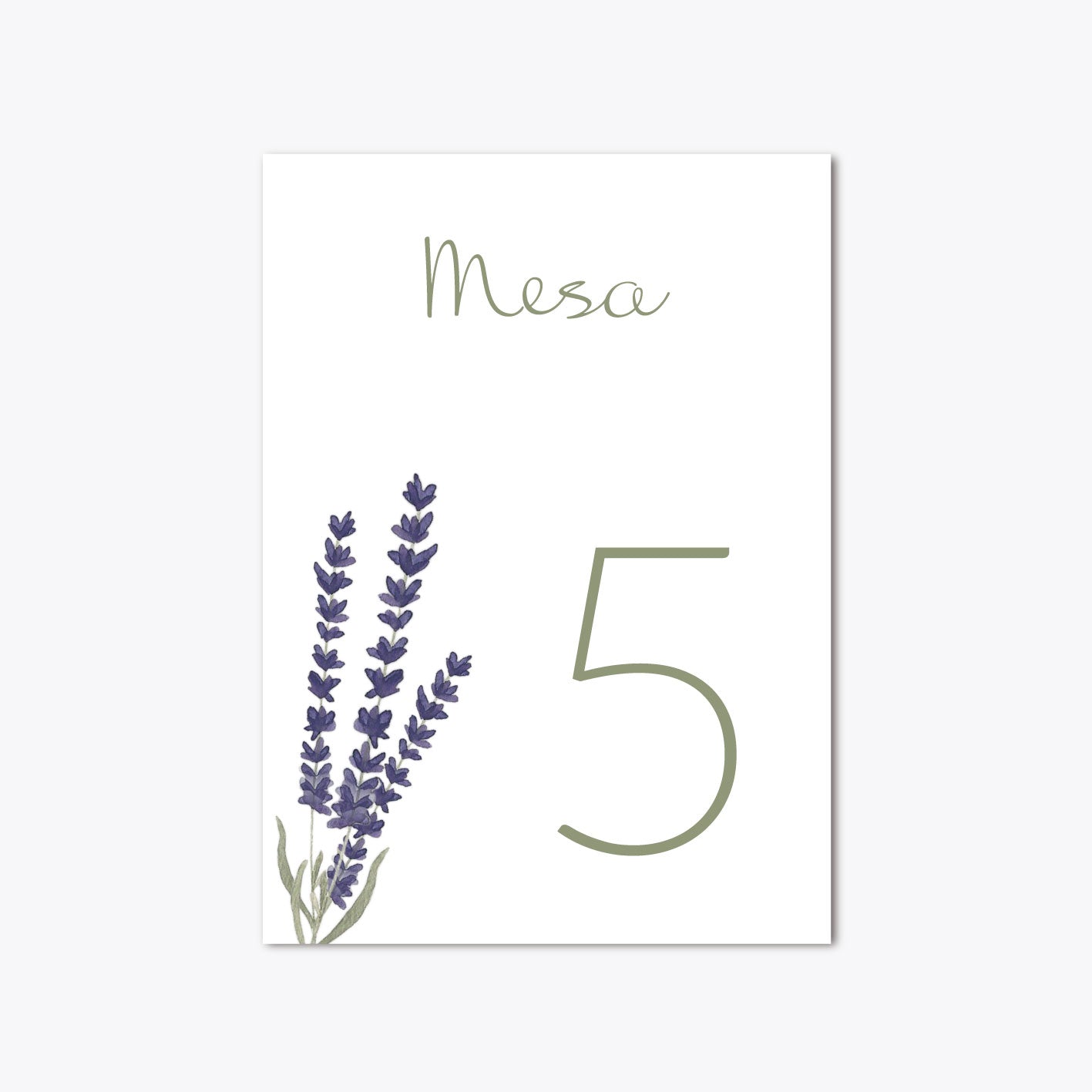 Número de mesa "Lavender"